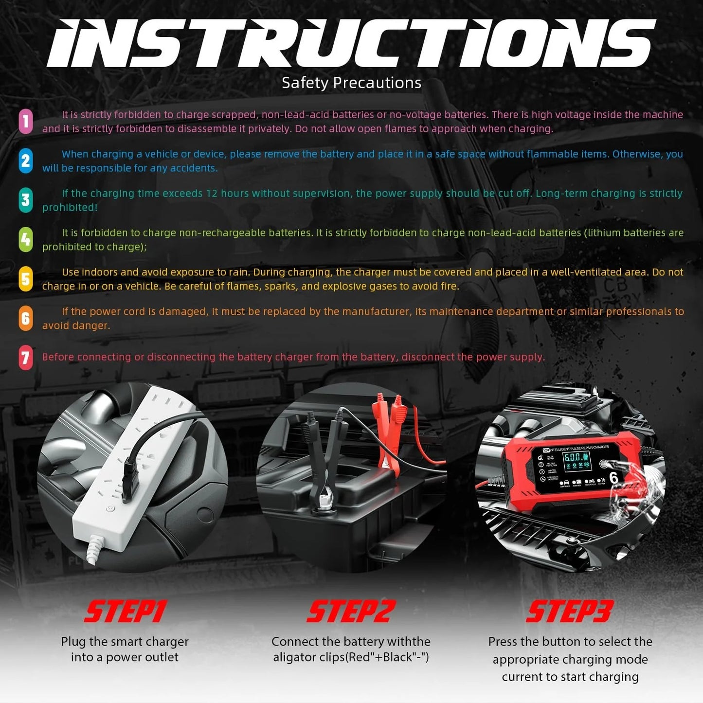 ⚡Second item 40% off 🎉⚡Portable Smart Car Battery Charger