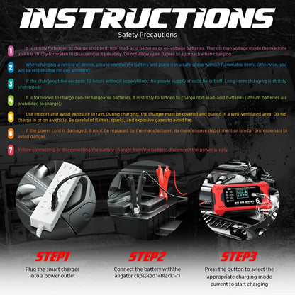 ⚡Second item 40% off 🎉⚡Portable Smart Car Battery Charger