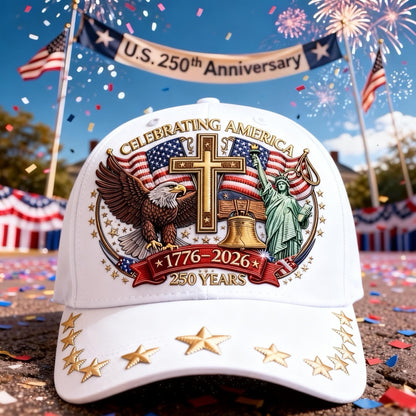 🔥Second item 40% off🔥🦅Eagle & Liberty & Cross🎆United States 250th Anniversary Hat🧢