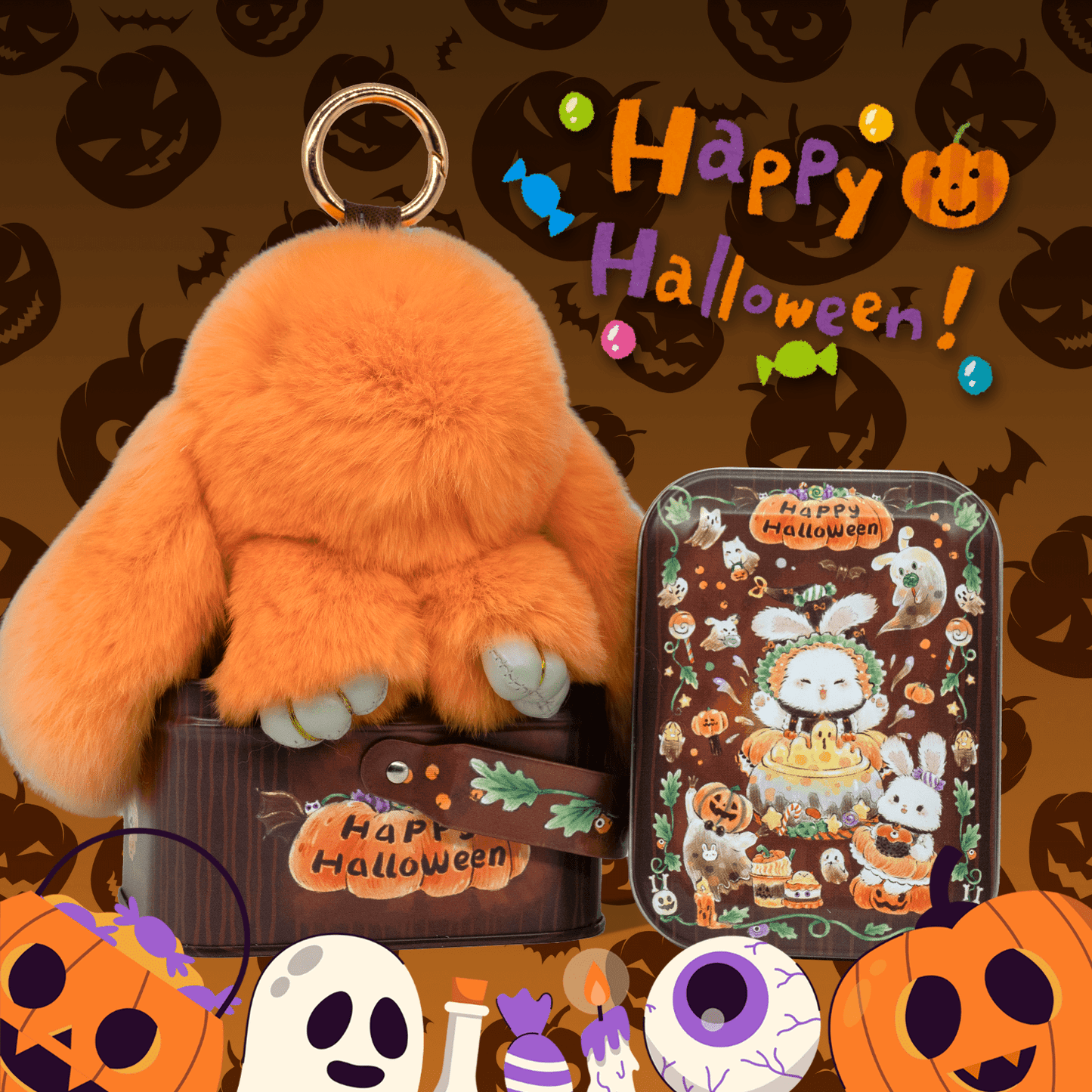 Handcrafted Soft Bunny Charm: Adorable Plush Rabbit Toy Keychain