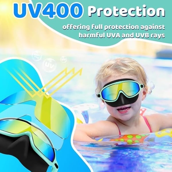 🏊‍♀️Last Day Buy 1 Get 1 Free🏊‍♀️-HD children's large frame waterproof and anti-fog swimming goggles