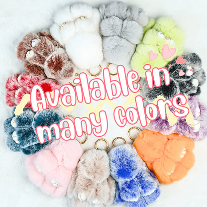 Handcrafted Soft Bunny Charm: Adorable Plush Rabbit Toy Keychain