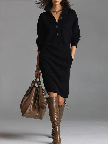 Long Loose Knitwear Long Elegant Dress