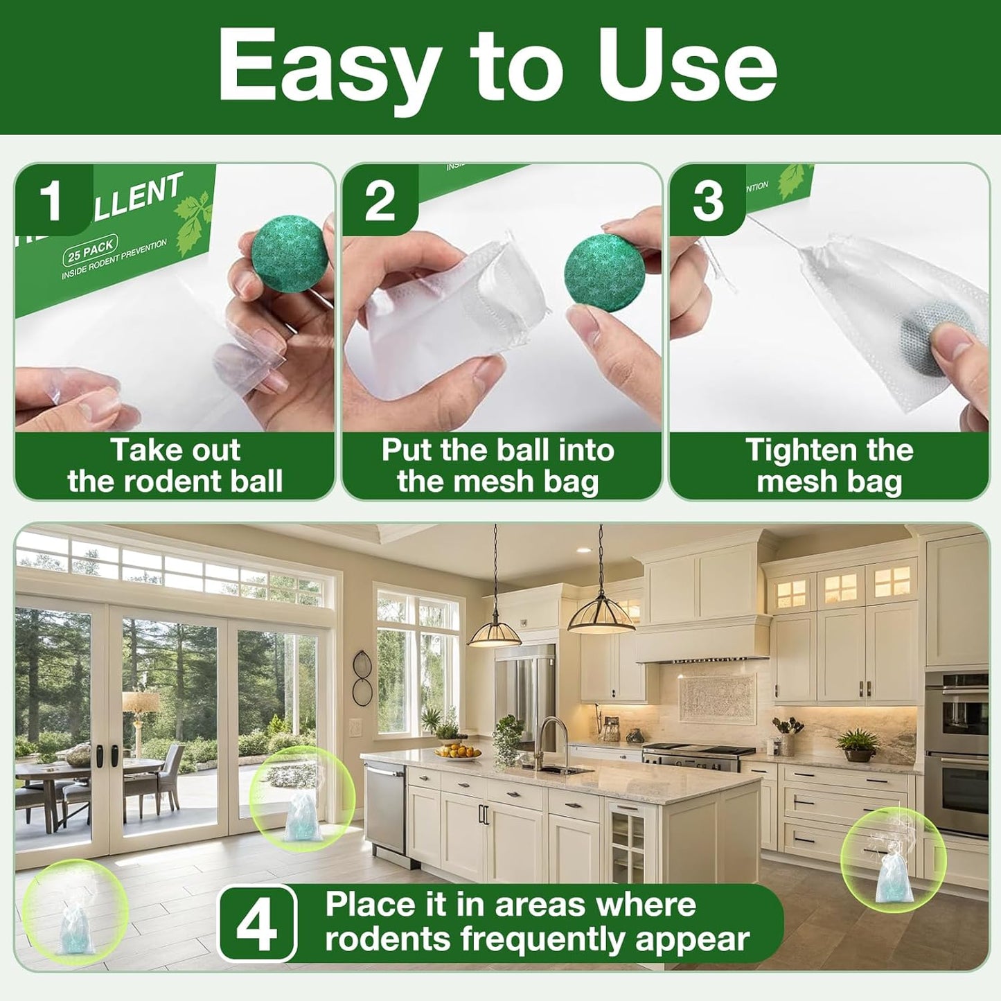 🐭🪳Mouse Rodent Repellent, 24 Pack Peppermint Oil Mouse Traps