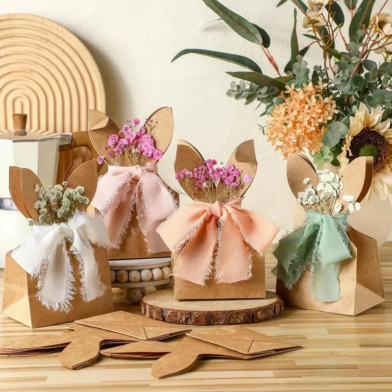 🔥Second item 40% off🔥🐰Boho Bow Goodie Bags for Egg Hunts, Classroom Treats & Thoughtful Spring Surprises