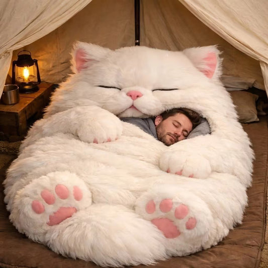 🔥Second item 40% off🔥🐱 Fluffy cat sleeping bag– Soft, Warm & Purrfectly Cozy😴💤