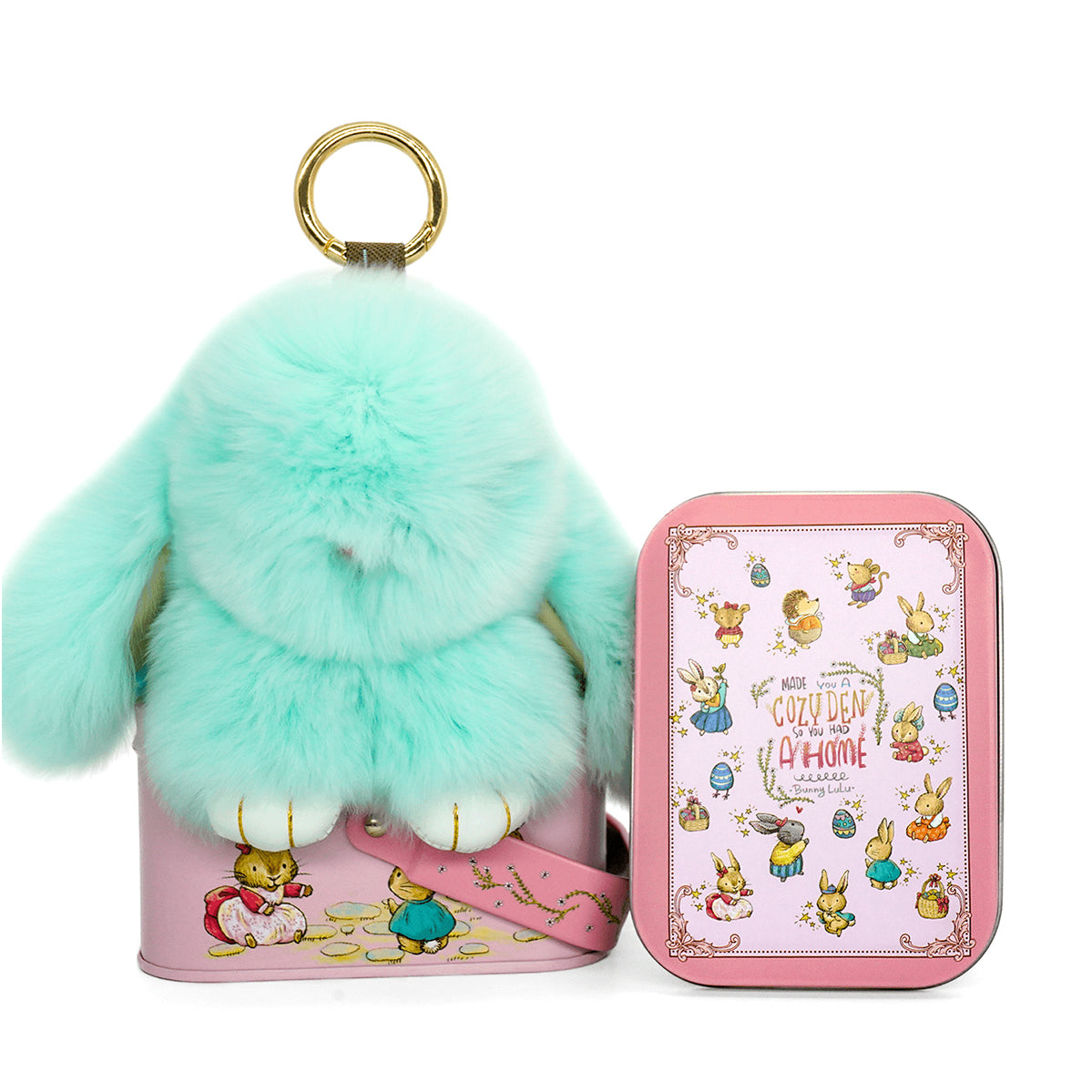 Handcrafted Soft Bunny Charm: Adorable Plush Rabbit Toy Keychain
