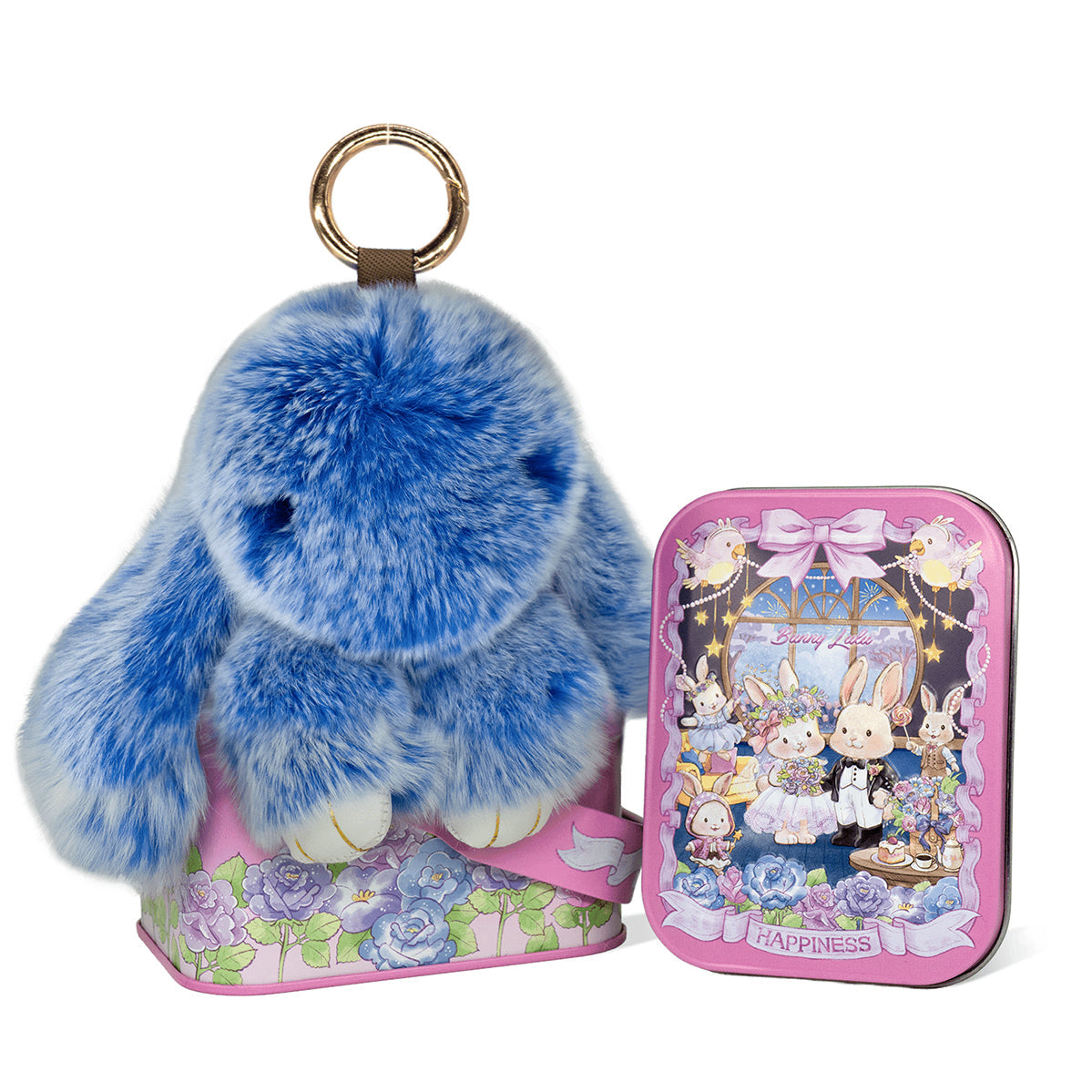 Handcrafted Soft Bunny Charm: Adorable Plush Rabbit Toy Keychain
