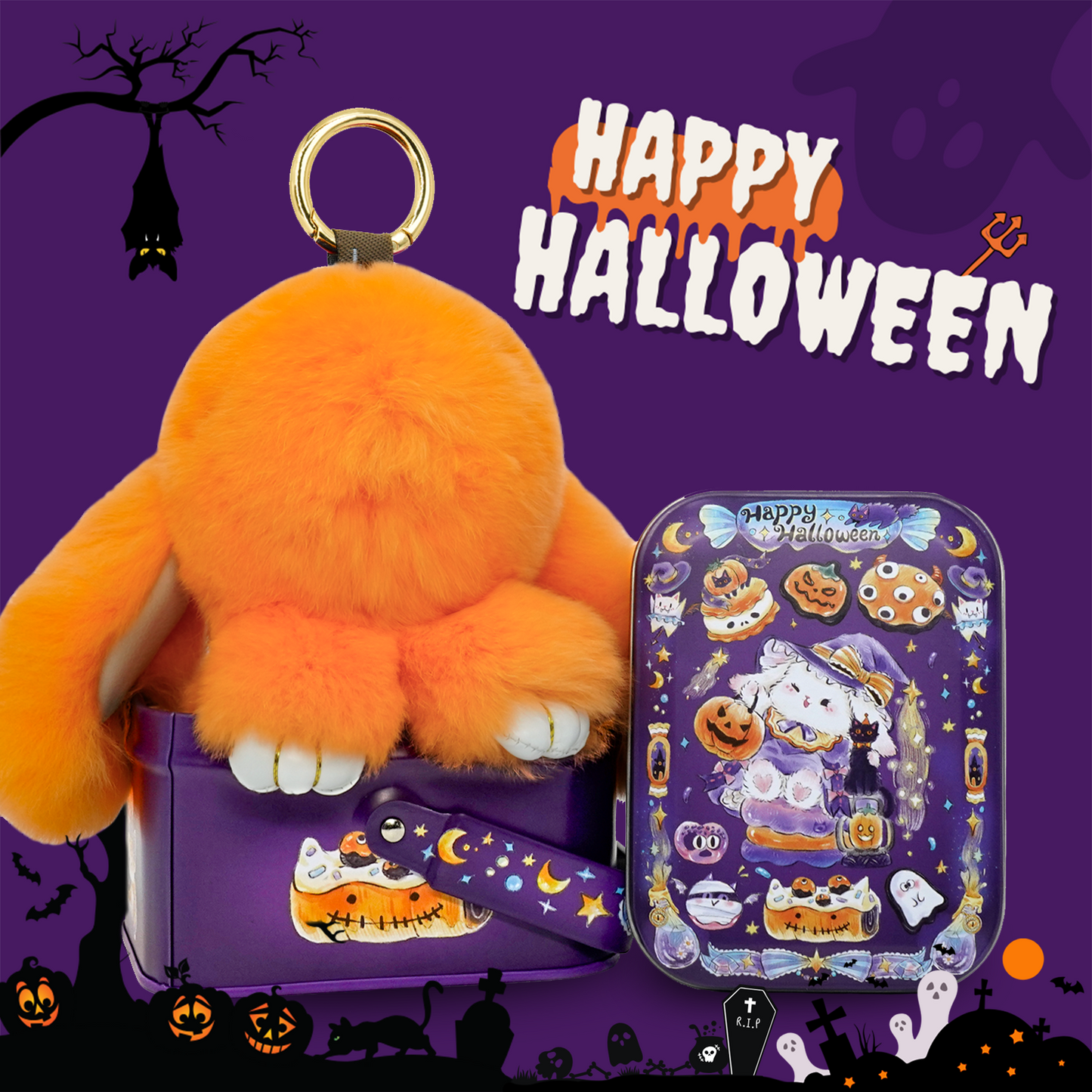 Handcrafted Soft Bunny Charm: Adorable Plush Rabbit Toy Keychain