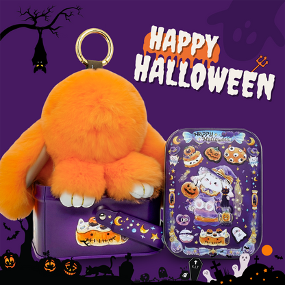 Handcrafted Soft Bunny Charm: Adorable Plush Rabbit Toy Keychain