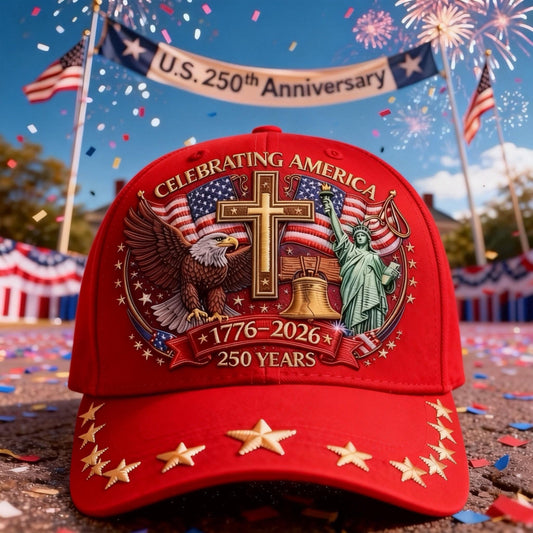 🔥Second item 40% off🔥🦅Eagle & Liberty & Cross🎆United States 250th Anniversary Hat🧢