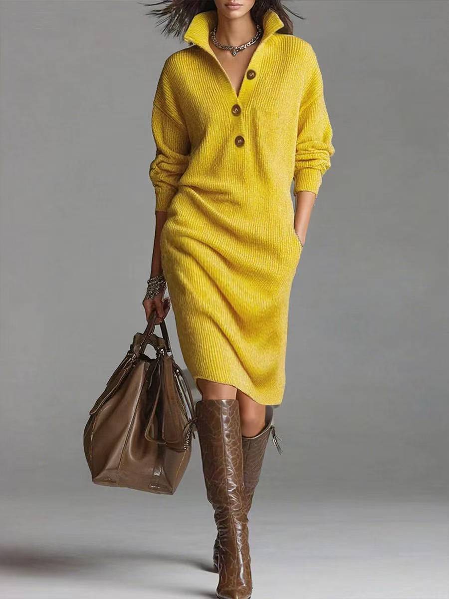 Long Loose Knitwear Long Elegant Dress