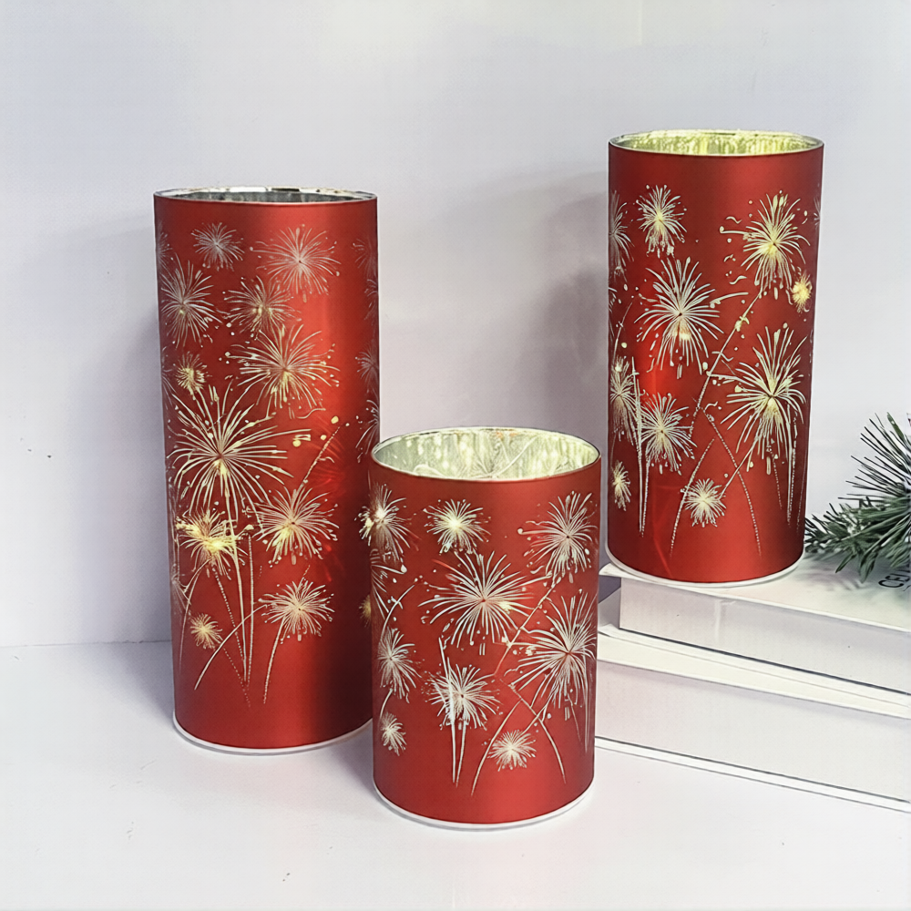 🕯️ ✨ Celebration Firework Lanterns – Premium Patriotic Red, White & Blue Trio